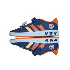 Adidas Disney Grand Court Mickey EL K Navy Orange Sneakers JS2345 Mens 7 Kids 7